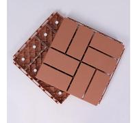 HynJGih Terrazza for esterni quadrata composita ad incastro, 24 piastrelle for terrazza in plastica impermeabili, piastrelle for terrazza all'aperto che si incastrano insieme(Brick red,8 stripes)