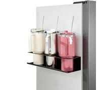 Hynorian Stanley - Portabicchieri magnetico in metallo per 3 tazze da 1,2 l | Organizer per bicchieri con ripiano per riporre a portata di mano su superfici metalliche magnetiche senza fori
