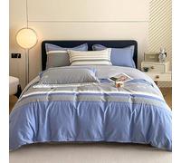 Hynyjxjy B,1.5m, Completo Letto Set Letto Semplice E Moderno Lenzuola in Morbido Cotone 4 Pezzi Letto in Un Sacco Copripiumino 100% Cotone Con Copripiumino, Lenzuola, Federe E Federe