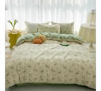 Hynyjxjy B,1.8m, Copripiumino in Cotone di Alta qualità Biancheria da Letto Morbida Set di Lenzuola Matrimoniali Artigianato Raffinato Letto in Sacco con Copripiumino, Lenzuola, Federe E Federe