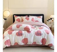 Hynyjxjy E,1.5m, Completo Letto Set Letto Semplice E Moderno Lenzuola in Morbido Cotone 4 Pezzi Letto in Un Sacco Copripiumino 100% Cotone Con Copripiumino, Lenzuola, Federe E Federe