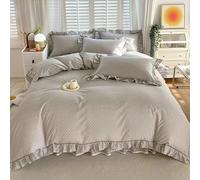Hynyjxjy F,1.5m, Completo Letto Per Tutte Le Stagioni Reversibile in Morbido Cotone Elegante Set Copripiumino Per Bambine Set Letto in Sacco Con Copripiumino, Lenzuola, Federe E Federe
