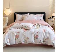 Hynyjxjy F,1.5m, Completo Letto Set Letto Semplice E Moderno Lenzuola in Morbido Cotone 4 Pezzi Letto in Un Sacco Copripiumino 100% Cotone Con Copripiumino, Lenzuola, Federe E Federe