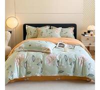Hynyjxjy J,1.5m, Completo Letto Set Letto Semplice E Moderno Lenzuola in Morbido Cotone 4 Pezzi Letto in Un Sacco Copripiumino 100% Cotone Con Copripiumino, Lenzuola, Federe E Federe