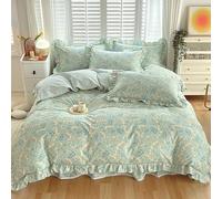 Hynyjxjy L,1.5m, Completo Letto Per Tutte Le Stagioni Reversibile in Morbido Cotone Elegante Set Copripiumino Per Bambine Set Letto in Sacco Con Copripiumino, Lenzuola, Federe E Federe