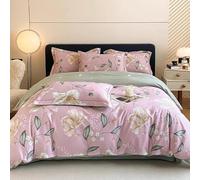 Hynyjxjy L,1.5m, Completo Letto Set Letto Semplice E Moderno Lenzuola in Morbido Cotone 4 Pezzi Letto in Un Sacco Copripiumino 100% Cotone Con Copripiumino, Lenzuola, Federe E Federe