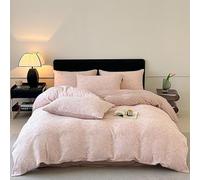 Hynyjxjy Rosa,1.8m, Set di Lenzuola Matrimoniali Set Letto per Bambine E Donne Copripiumino in Cotone di Alta qualità per Tutte Le Stagioni con Copripiumino, Lenzuola Piatte, Federe E Federe