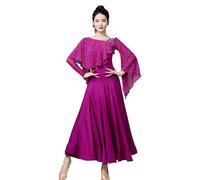 Hynyjxjy Viola,3XL, Abito da Spettacolo da Sala da Ballo per Donna Vestito da Ballo da Valzer Costumi da Ballo da Tango Salsa da Eleganti Abiti da Danza da Moderna per Un Fantastico Swing