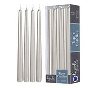 Hyoola Candele Lunghe a Cono 25 cm - Candele Coniche Senza Profumo Antigoccia - Candele Colorate Titano Metallizzato - Candele Lunga Durata 8 ore - Set Candele Affusolate da 12