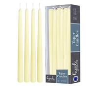 Hyoola Candele Lunghe a Cono 35 cm - Candele Coniche Senza Profumo Antigoccia - Candele Colorate Avorio - Candele Lunga Durata 12 ore - Set Candele Affusolate da 12