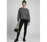 HYPEDROP - Felpa a maniche lunghe color cancello di ferro-Grigio S
