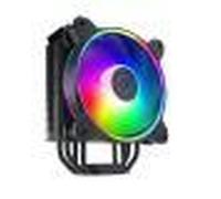 Cooler Master Hyper 212 Halo CPU Air Cooler - Finitura in Alluminio Nero Corvino, 4 Tubi Calore a Contatto Diretto Continuo con Alette, Rilevamento ARGB, MF120 Halo2, Staffe LGA1700 e AM5 - Nero