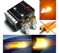 Hyper Flash Senza Luce LED 1156 Ambra Due Lampadine Anteriore Giro Spia Ricambio