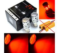 Hyper Flash Senza Luce LED 1156 Rosso Due Lampadine Retro Giro Signal Ricambio