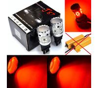 Hyper Flash Senza Luce LED 3457 Rosso Due Lampadina Retro Giro Signal Ricambio