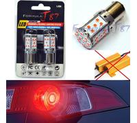 Hyper Flash Senza Luce LED PY21W Rosso Due Lampadine Retro Giro Signal Lampada