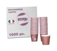HYPER form 1600 Bicchierini Caffè di Carta Biodegradabili Biocompostabili Tazzine da 75ml