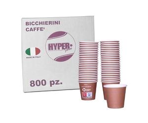 HYPER form 800 Bicchierini Caffè di Carta Biodegradabili Biocompostabili Tazzine da 75ml