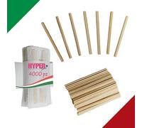 HYPER form Palette caffè in Legno di Betulla 4000 Pezzi incartati singolarmente Palettine monouso biodegradabile