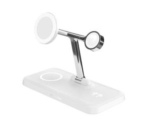 HYPER HJ3004WHGL Caricabatterie per dispositivi mobili, smartphone, smartwatch Argento, Bianco DC, USB Ricarica senza fili Ricarica veloce interna - Nouvo