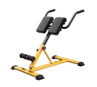 Hyperextension - Sedia romana per palestra domestica, panca allungabile per schiena, fianchi e addominali, capacità di carico 150 kg, colore: giallo