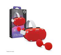 Hyperkin GelShell - Set di skin e copriobiettivo in silicone per Oculus Quest 2 (rosso) - Oculus