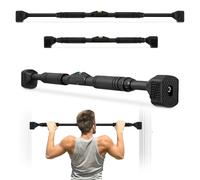 HyperMotion Asta di espansione per trazioni, regolabile, 74-100 cm, portata 200 kg, in acciaio con impugnature antiscivolo e livella, montaggio senza foratura, colore nero