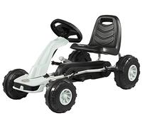 HyperMotion Go-Kart a Pedali CHESTER - Auto per Bambini 3-5 Anni con 2 Modalità di Guida, Doppio Freno e Schienale - Veicolo Sicuro con Copertura Trasmissione, Peso Max 30kg, Grigio