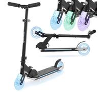 HyperMotion Ice Flash Monopattino per Bambini Pieghevole a 2 Ruote con Luci LED, Ruote in Gomma 125 mm, Freno Flex-Fender, Manubrio Regolabile, Carico Max 50 kg, 5+