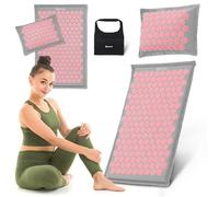 Hypermotion Tapis Agopressione ECO, Tappetino Champ de Fleurs 3-in-1 in Lino, Fibra di Cocco e Grano Saraceno - Allevia Mal di Schiena, Collo e Tensioni Muscolari - 7 182 Punti di Pressione