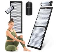 HyperMotion Tappetino Agopressione XL 130cm con Cuscino - Set 3 in 1 Tappeto Chiodato Extra Lungo per Massaggio Completo Schiena, Gambe e Collo - 17.388 Punti per Cervicale, Sciatica e Relax - Borsa