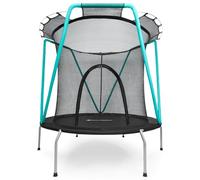 HyperMotion Trampolino per Bambini Verde con Rete di Sicurezza - Trampolino da Giardino per Età 3-8 Anni, Struttura in Acciaio Zincato, Capacità Fino a 25 kg, Dimensioni 167 cm, Uso Interno ed Esterno
