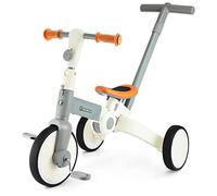 HyperMotion Triciclo Passeggino 5 in 1 per Bambini 18 Mesi-4 Anni - Bici Senza Pedali con Maniglione Regolabile, Pieghevole e Trasformabile da Triciclo a Mini Bicicletta - Grigio.