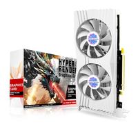 HyperRender Scheda grafica RX 580 8 GB 2048SP DDR5 256 bit scheda grafica per PC da gioco PCIE 3.0 Twin Freeze Fans Scheda video con HDMI/DP/porte (bianco)