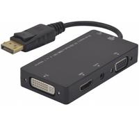 Hypertec 127377-HY cavo video e adattatore DisplayPort DVI-D + VGA (D-Sub) + HDMI Nero - Nouvo