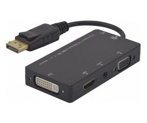 Hypertec 127377-HY cavo video e adattatore DisplayPort DVI-D + VGA (D-Sub) + HDMI Nero - Nouvo