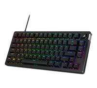 HyperX Alloy Rise 75, Tastiera Meccanica da Gaming Cablata, Illuminazione RGB, Telaio in Policarbonato, 80 Milioni di Pressioni Garantite, Cavo USB-C, 10 Dispositivi Collegabili, Layout Inglese, Nera
