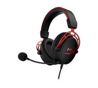 HyperX Cloud Alpha, Cuffie da Gaming, Connessione Cablata a 3,5 mm, Comandi sul Cavo, Telaio in Alluminio, Cuscinetti in Memory Foam Rivestiti in Similpelle, Adatto per PS4, Xbox e PC, Nero/Rosso