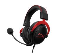 HyperX Cloud II, Cuffie da Gaming con Jack Audio da 3,5 mm, Audio Surround 7.1, Telaio in Alluminio, Cuscinetti in Memory Foam Rivestiti in Similpelle Premium, Adatto per PS4, Xbox e PC, Nero/Rosso