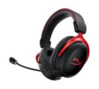 HyperX Cloud II Wireless, Cuffie da Gaming Senza Filo, Connessione 2,4 GHz, Telaio in Alluminio, Cuscinetti in Memory Foam Rivestiti in Similpelle, Comandi sul Padiglione, Autonomia 30 Ore, Nero/Rosso
