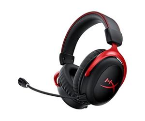 HyperX Cloud II Wireless, Cuffie da Gaming Senza Filo, Connessione 2,4 GHz, Telaio in Alluminio, Cuscinetti in Memory Foam Rivestiti in Similpelle, Comandi sul Padiglione, Autonomia 30 Ore, Nero/Rosso