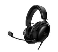 HyperX Cloud III, Cuffie da Gaming, Connessione Cablata a 3,5 mm, Controlli Audio Integrati, Telaio in Alluminio, Cuscinetti in Memory Foam Rivestiti in Similpelle, Adatto per PS4, Xbox e PC, Nero