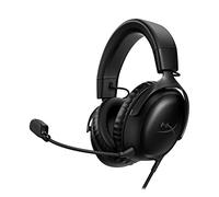 HyperX Cloud III, Cuffie da Gaming, Connessione Cablata a 3,5 mm, Controlli Audio Integrati, Telaio in Alluminio, Cuscinetti in Memory Foam Rivestiti in Similpelle, Adatto per PS4, Xbox e PC, Nero