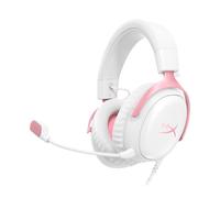 HyperX Cloud III - Cuffie da gioco cablate, PC, PS5, Xbox Series X|S, driver angolati da 53 mm, DTS, memory foam, telaio resistente, microfono ultra trasparente da 10 mm, USB-C, USB-A, 3,5 mm, rosa