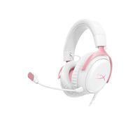 HyperX Cloud III - Cuffie da gioco cablate, PC, PS5, Xbox Series X|S, driver angolati da 53 mm, DTS, memory foam, telaio resistente, microfono ultra trasparente da 10 mm, USB-C, USB-A, 3,5 mm, rosa