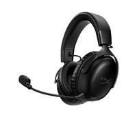 HyperX Cloud III Wireless, Cuffie da Gaming Senza Filo, Connessione a 2,4 GHz, Telaio in Alluminio, Cuscinetti in Memory Foam Rivestiti in Similpelle, Comandi sul Padiglione, Autonomia 30 Ore, Nero