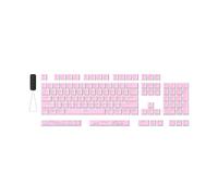 HyperX Copritasti Pudding 2, Set Completo di Tasti Semitrasparenti, Realizzati in PBT, Resistenti a Usura e Sfregamento, Font, Strumento Rimozione Copritasti, Layout Inglese, Rosa