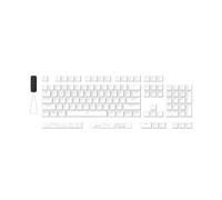 HyperX Copritasti Pudding 2, Set Completo di Tasti Semitrasparenti, Realizzati in PBT, Resistenti a Usura e Sfregamento, Font, Strumento Rimozione Copritasti, Layout Inglese, Bianco