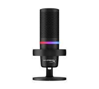 HyperX DuoCast, Microfono da gaming, USB a condensatore, Illuminazione RGB, ShockMount, Cardioide, Omnidirezionale, FiltroPop, Streaming, Podcast, Twitch, YouTube, Discord, per PC, PS5, PS4, Mac, Nero