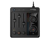 HyperX Mixer Audio USB, Compatibile con microfoni XLR, Plug and Play, Mixare fino a 3 origini audio, tre tracce, 3 fader e manopole, Registrazione a 96 kHz, profondità 24 bit, Nero
